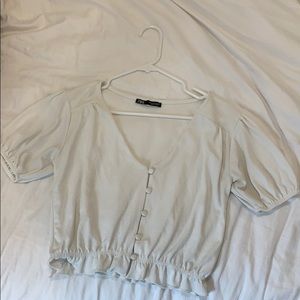 Zara Cap Sleeve Crop Top